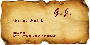 Gulás Judit névjegykártya